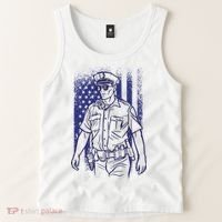 American Police Officer Tank Top thumb 2