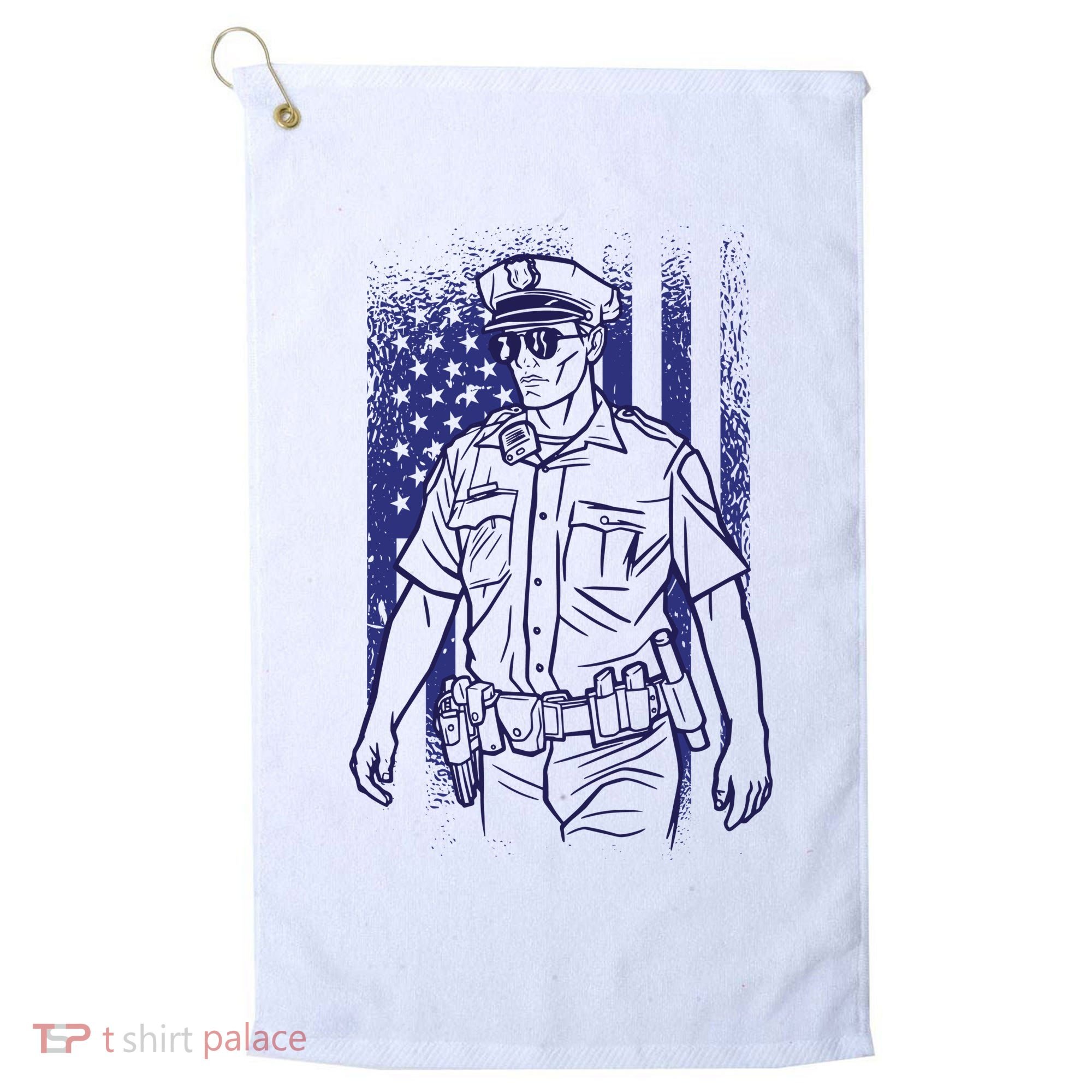 American Police Officer Golf Towel