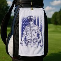 American Police Officer Golf Towel thumb 2