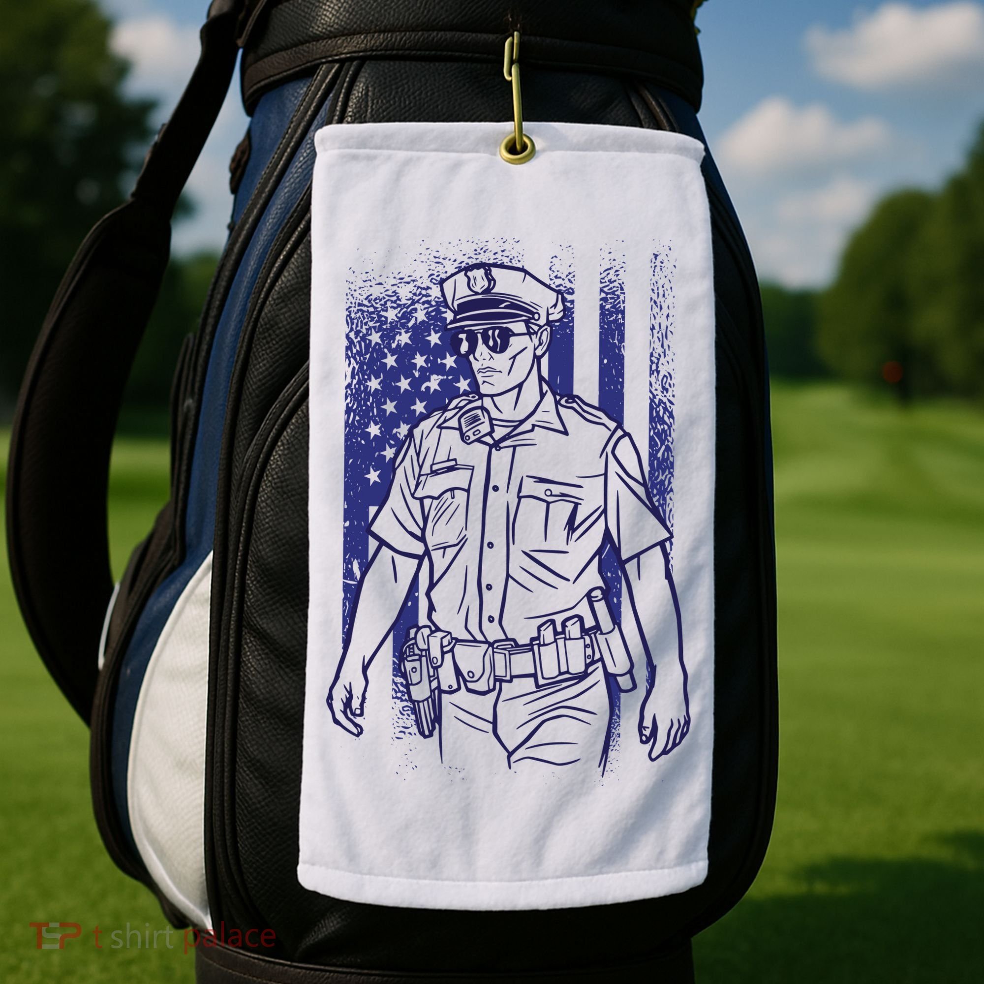 American Police Officer Golf Towel