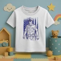 American Police Officer Toddler T-Shirt thumb 3