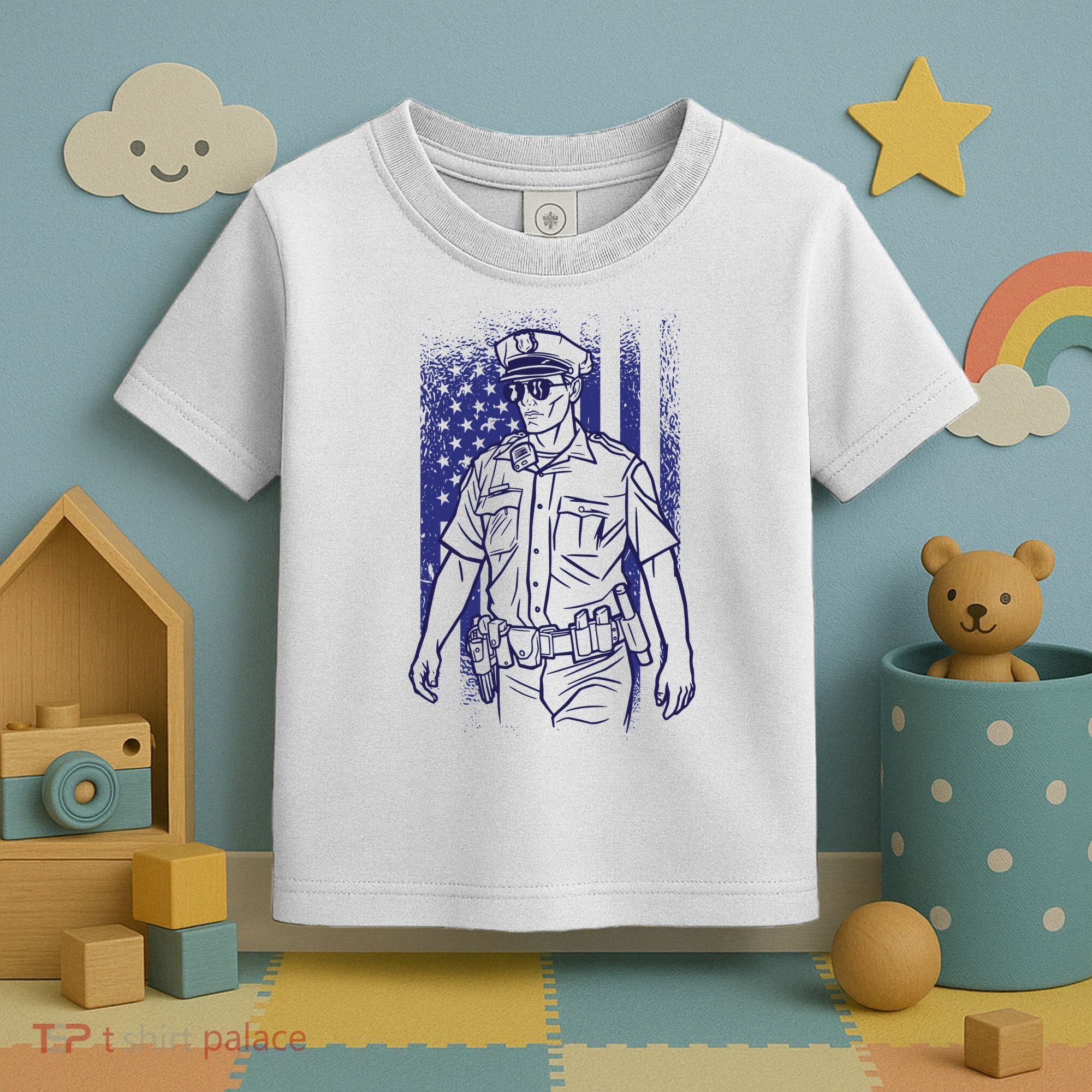 American Police Officer Toddler T-Shirt
