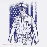 American Police Officer Women's Long Sleeve Shirt thumb 2