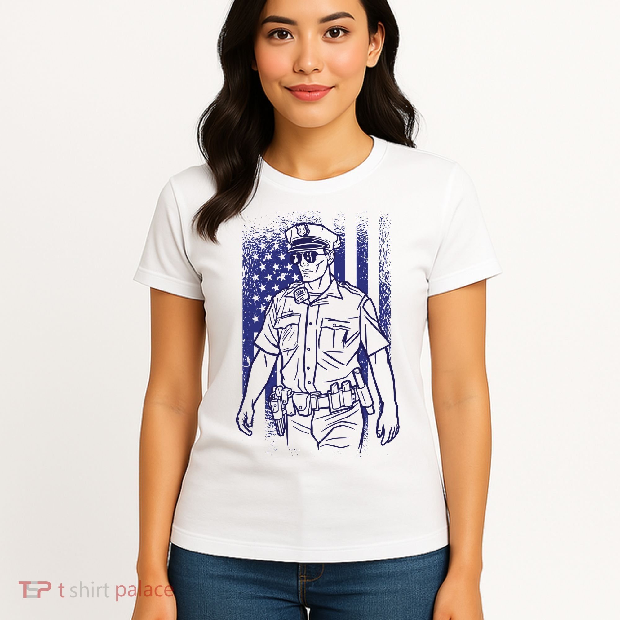 American Police Officer Women's T-Shirt
