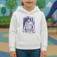 American Police Officer Kids Hoodie thumb 3