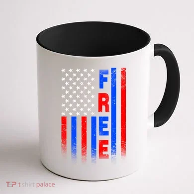 American Pride Freedom Flag Coffee Mug back