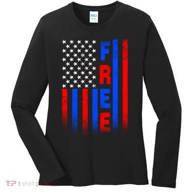 American Pride Freedom Flag Women's Long Sleeve Shirt
