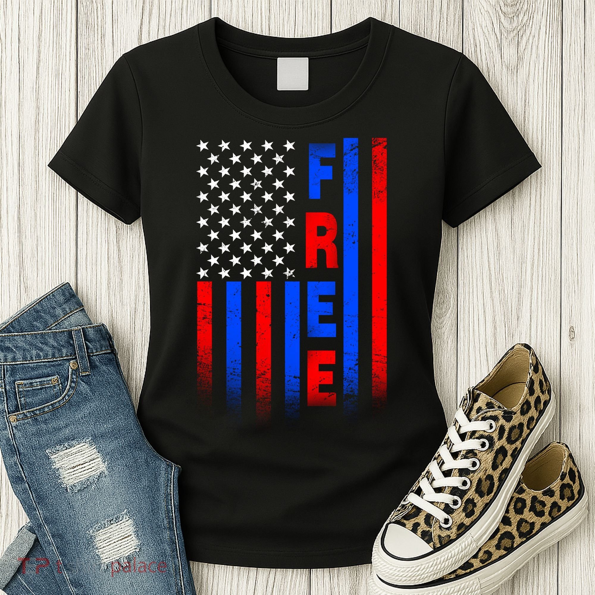 American Pride Freedom Flag Women's T-Shirt