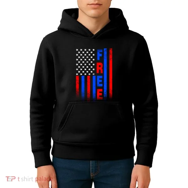 American Pride Freedom Flag Kids Hoodie