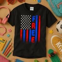 American Pride Freedom Flag Kids T-Shirt thumb 3