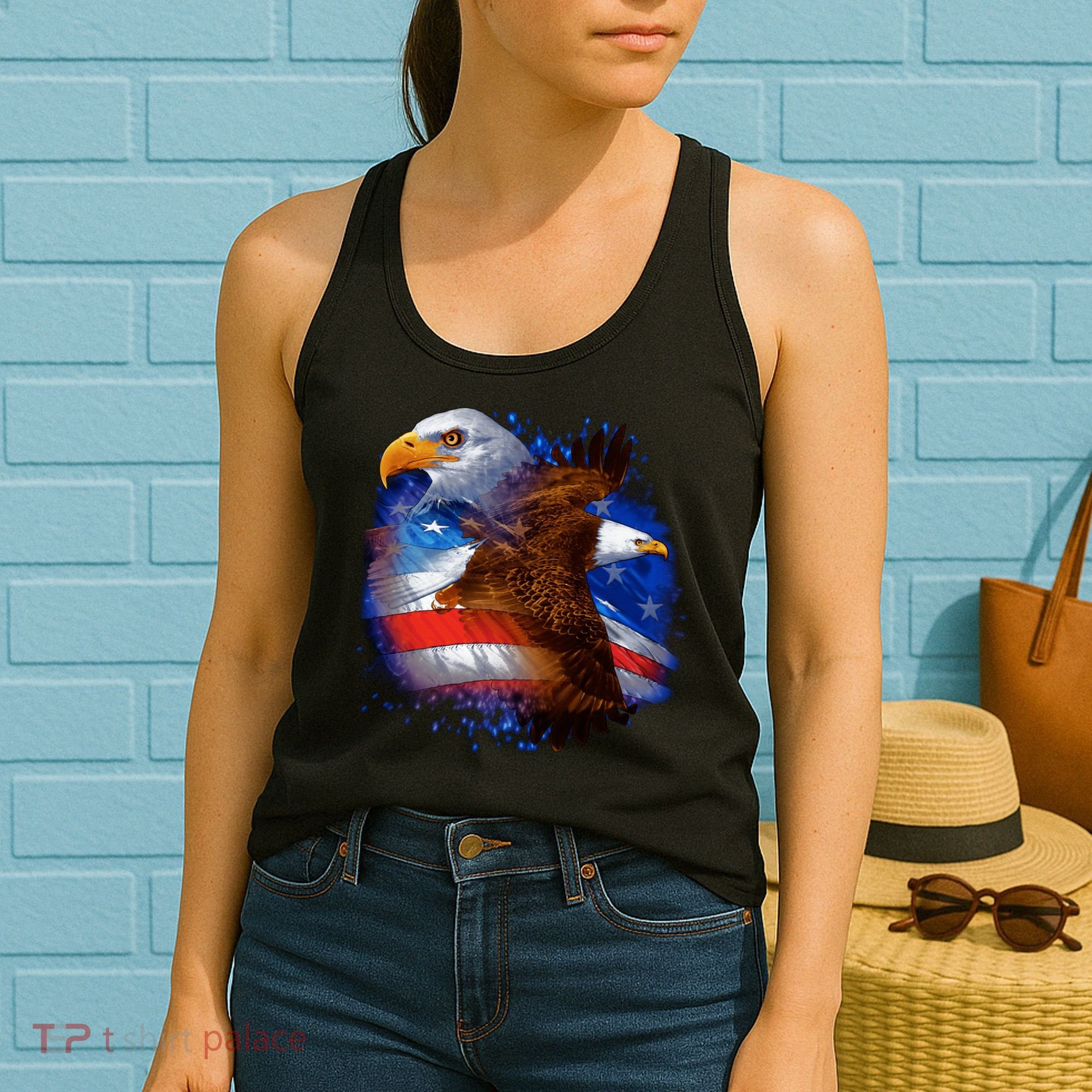 American Pride Soaring Eagle USA Women's Tank Top