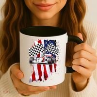 American Racing Car Flag Coffee Mug thumb 3