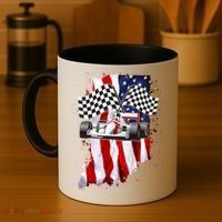 American Racing Car Flag Coffee Mug thumb 4
