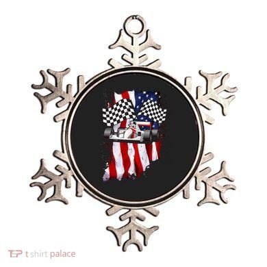American Racing Car Flag Ornament