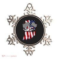 American Racing Car Flag Ornament thumb 0