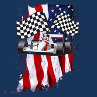 American Racing Car Flag Women's Sweatshirt thumb 2