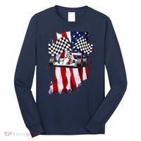 American Racing Car Flag Long Sleeve Shirt thumb 0