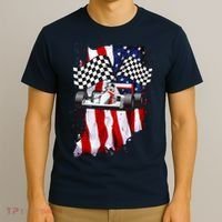 American Racing Car Flag T-Shirt thumb 3