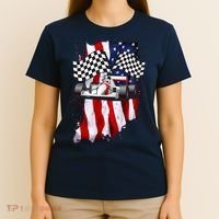 American Racing Car Flag T-Shirt thumb 4