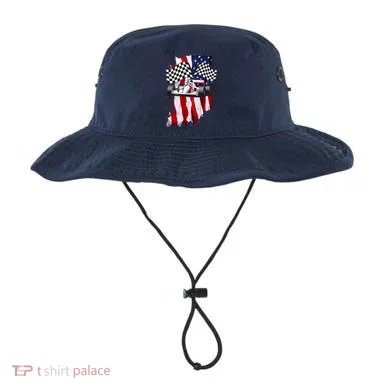 American Racing Car Flag Bucket Hat