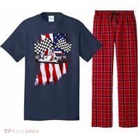 American Racing Car Flag Pajama Set thumb 0