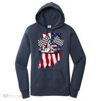 American Racing Car Flag Women's Hoodie thumb 0