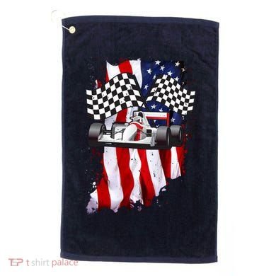 American Racing Car Flag Golf Towel