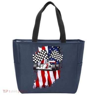 American Racing Car Flag Tote Bag