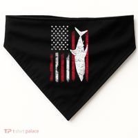 American Shark Flag USA-Made Doggie Bandana thumb 0