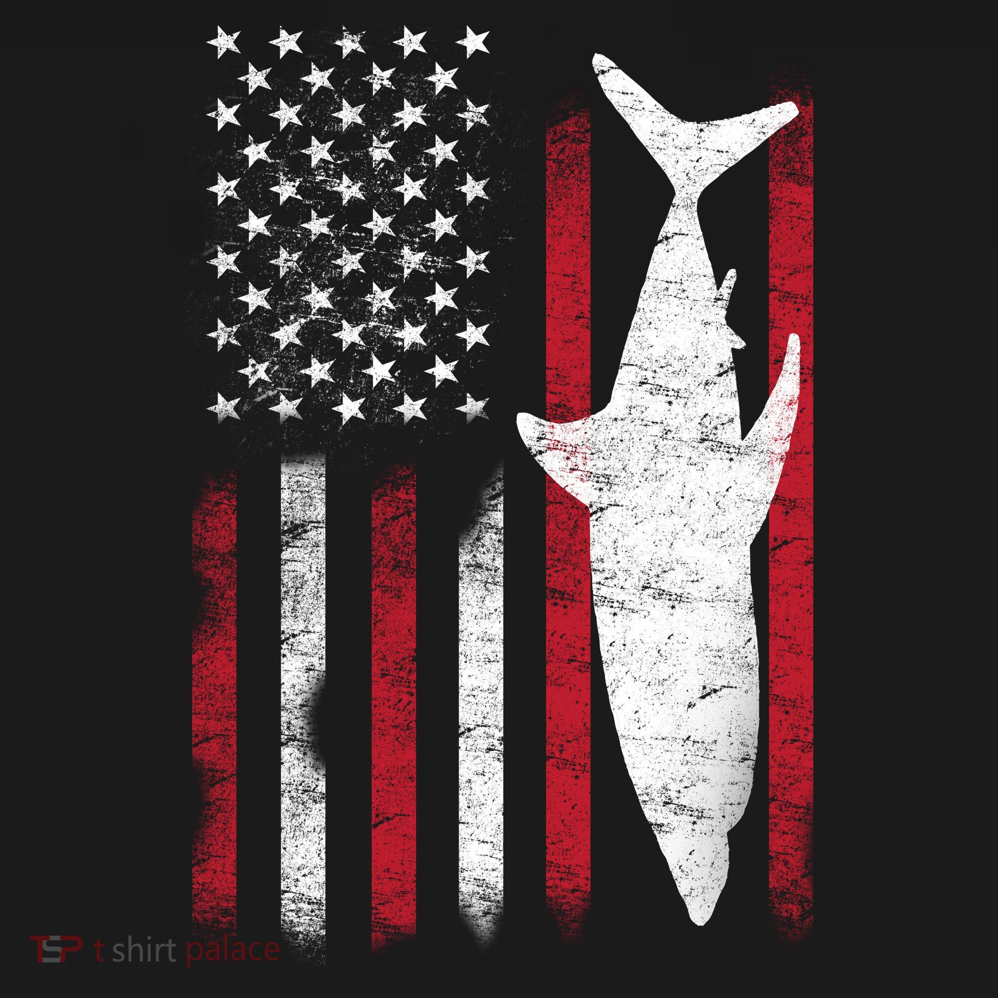 American Shark Flag USA-Made Doggie Bandana