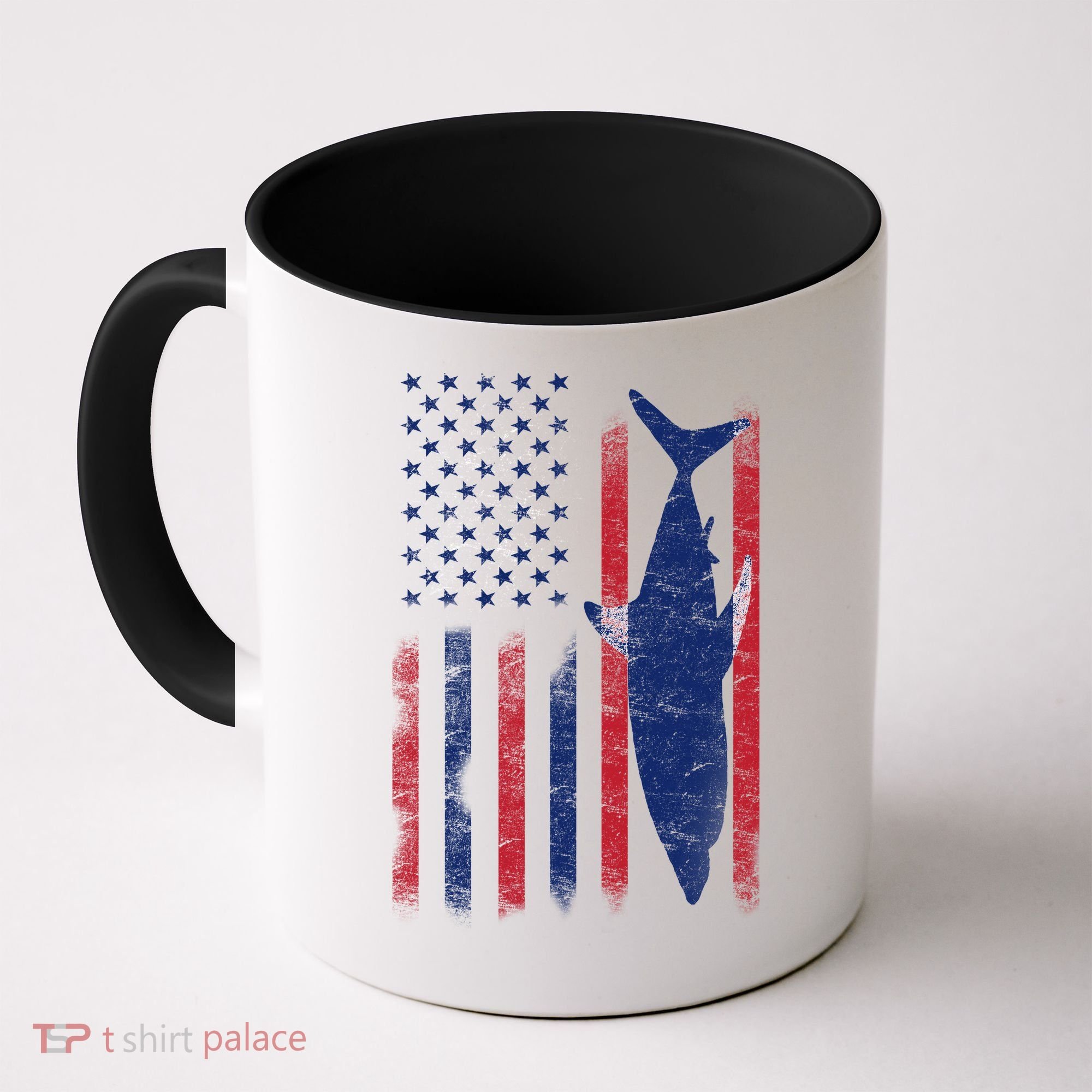 American Shark Flag Coffee Mug