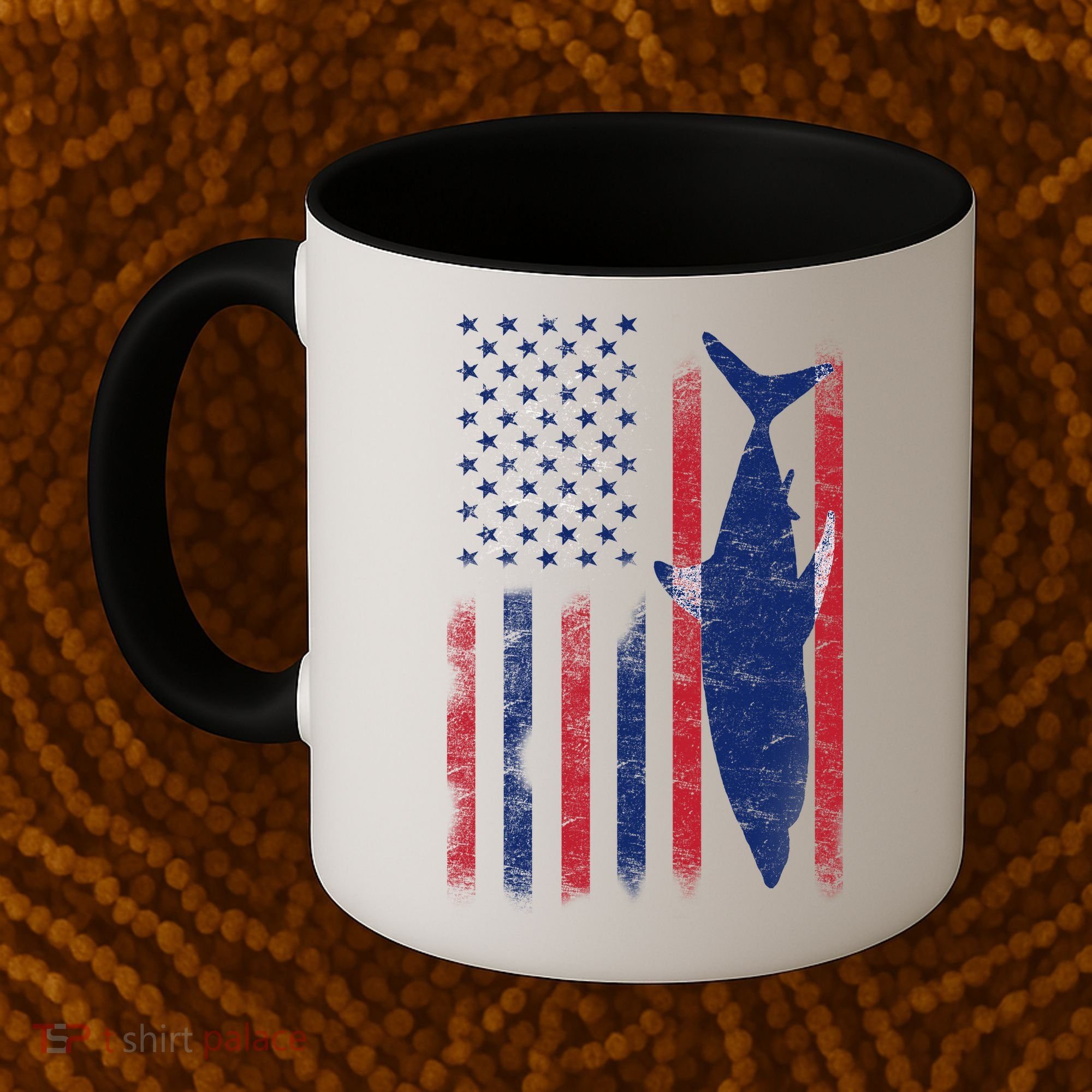 American Shark Flag Coffee Mug