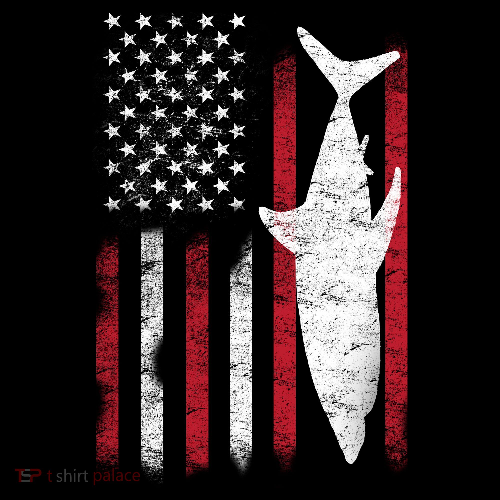American Shark Flag Ornament