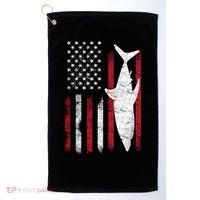 American Shark Flag Golf Towel thumb 0