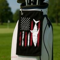 American Shark Flag Golf Towel thumb 2