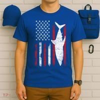 American Shark Flag T-Shirt thumb 6