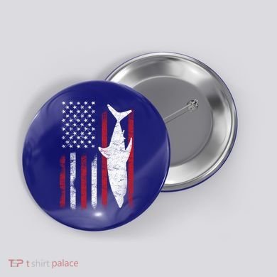 American Shark Flag Button