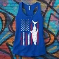 American Shark Flag Women's Tank Top thumb 3