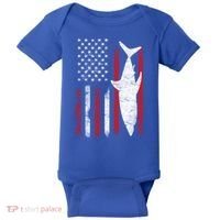 American Shark Flag Baby Bodysuit thumb 0