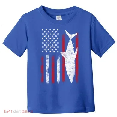 American Shark Flag Toddler T-Shirt