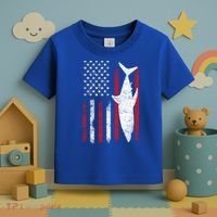 American Shark Flag Toddler T-Shirt thumb 3
