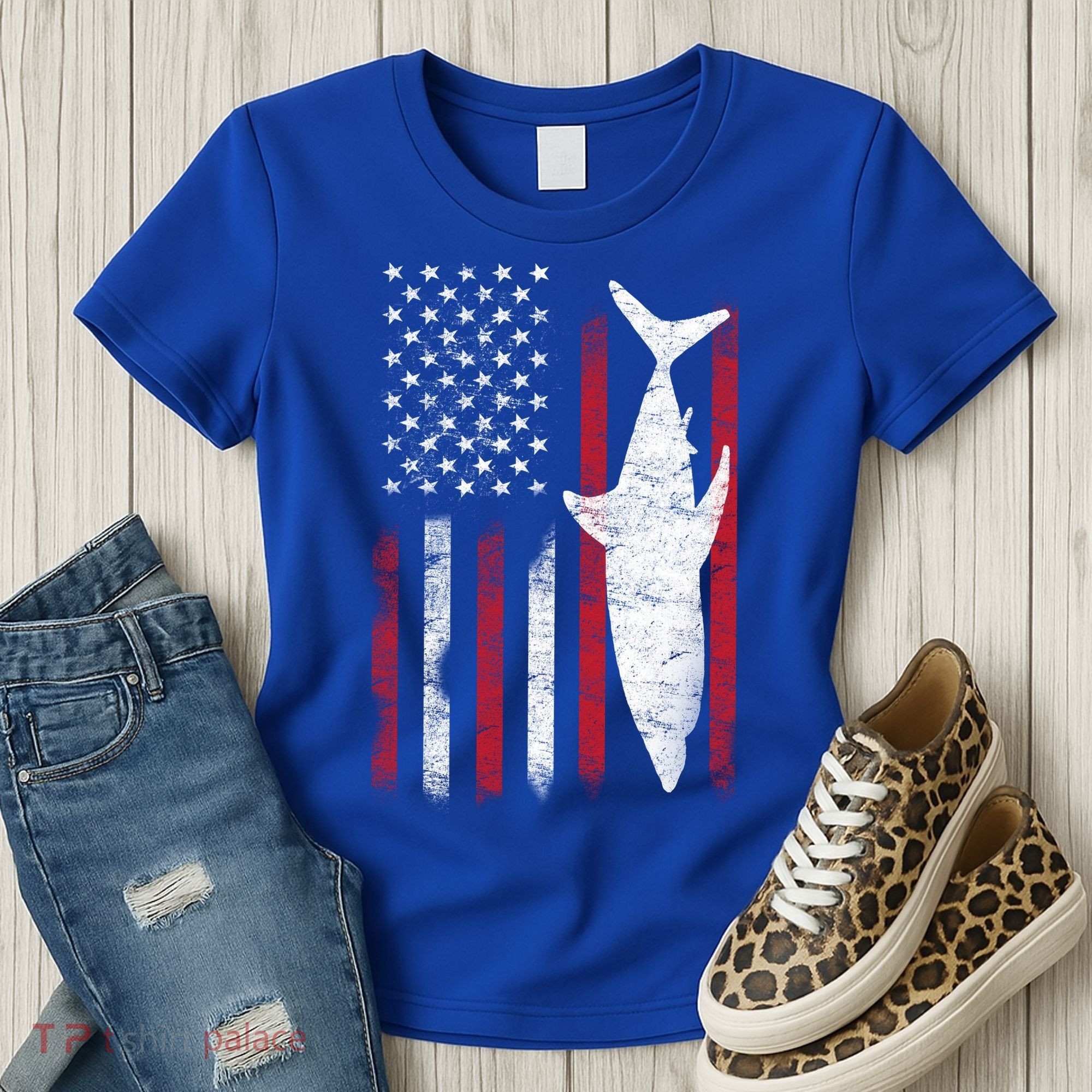 American Shark Flag Women's T-Shirt