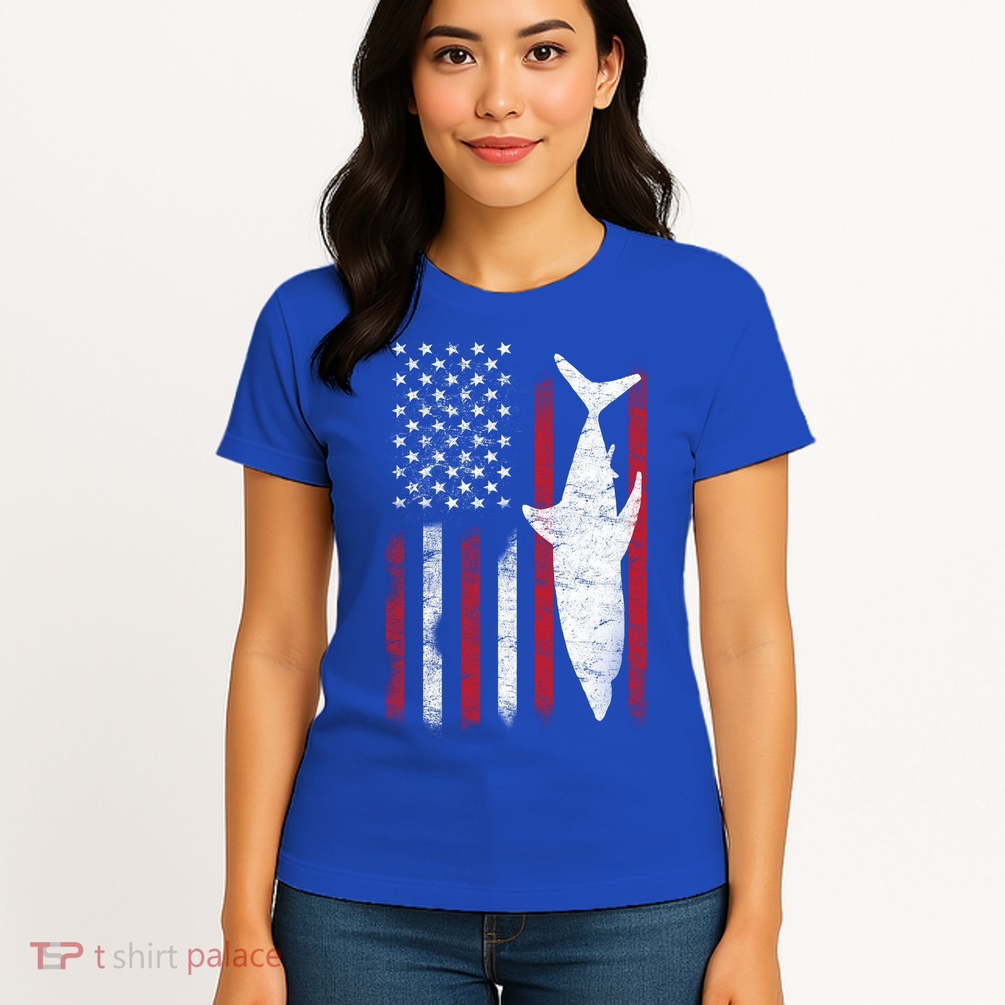 American Shark Flag Women's T-Shirt