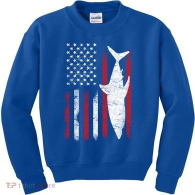 American Shark Flag Kids Sweatshirt