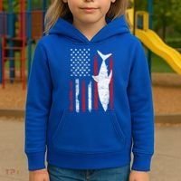 American Shark Flag Kids Hoodie thumb 3