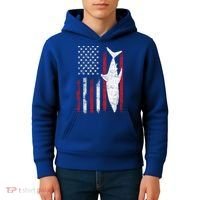 American Shark Flag Kids Hoodie thumb 4