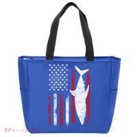 American Shark Flag Tote Bag thumb 0