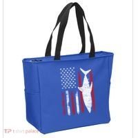 American Shark Flag Tote Bag thumb 2