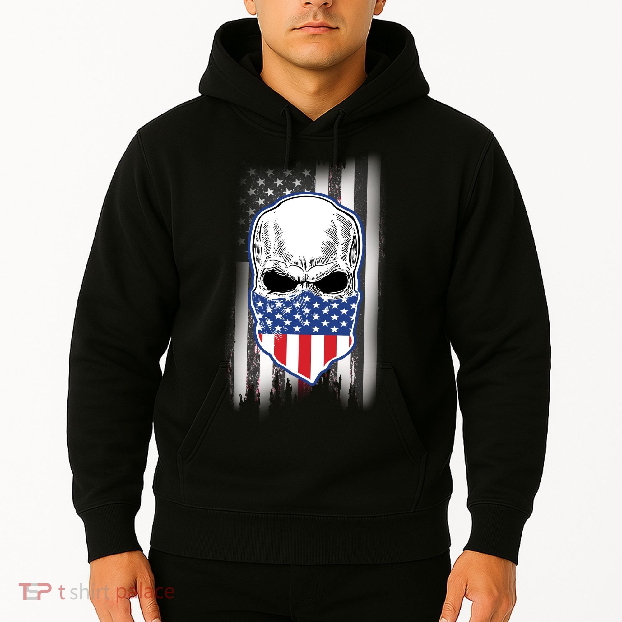 American Skull Bandana Hoodie