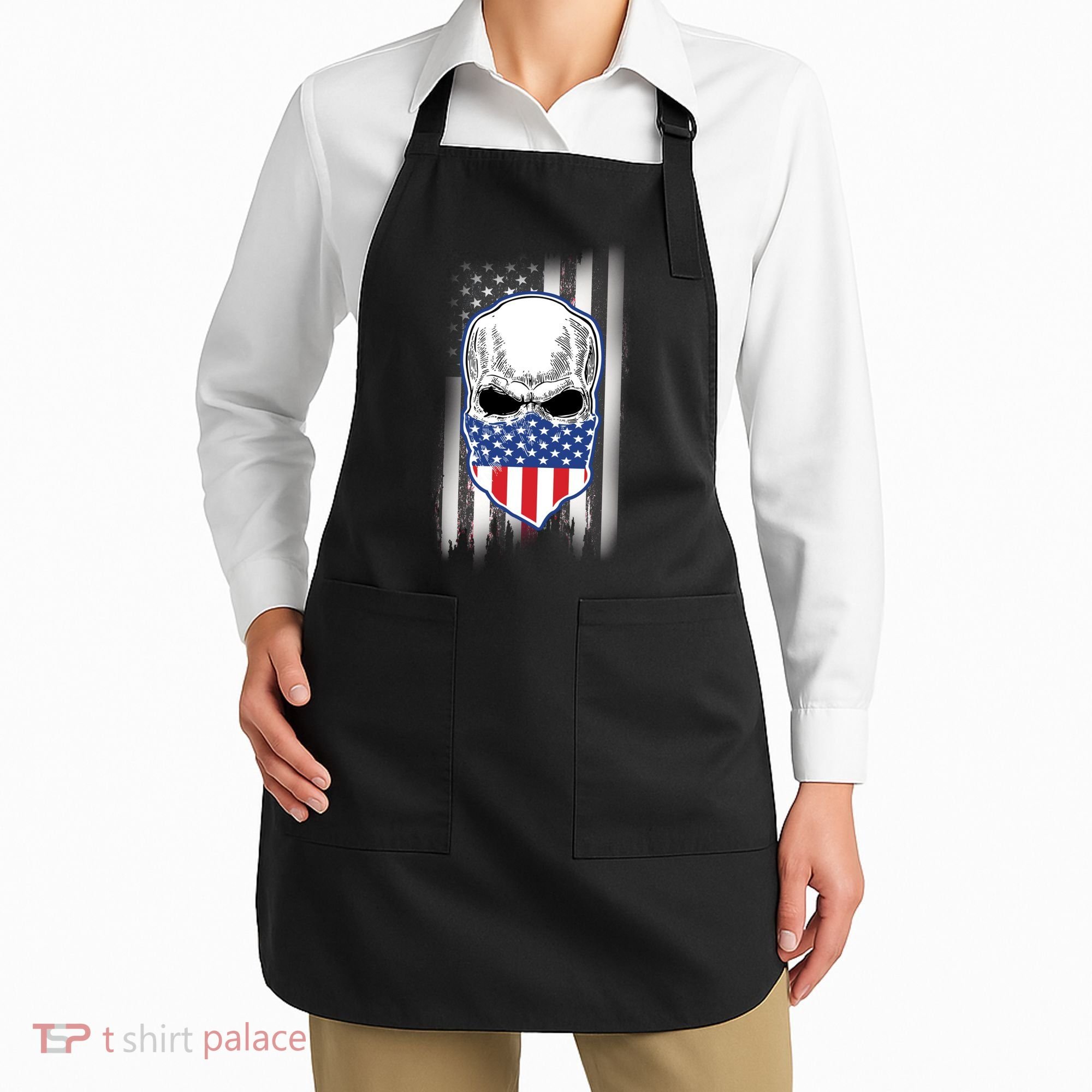 American Skull Bandana Apron
